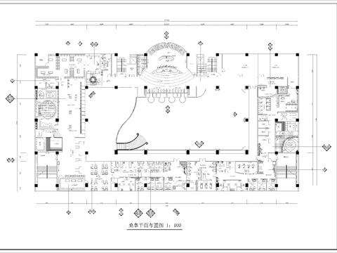  2960㎡汤泉 水疗 洗浴会所cad施工图 