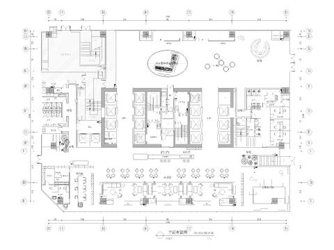  1990㎡售楼处cad平面图 