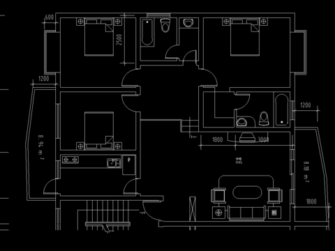  经典户型CAD施工图 