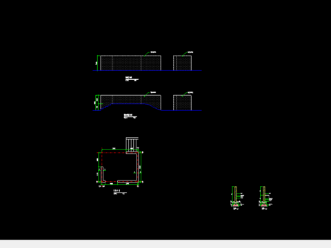  景观墙CAD施工图 