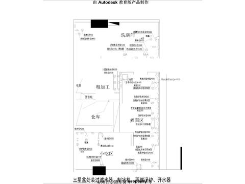  快餐厨房CAD平面图 