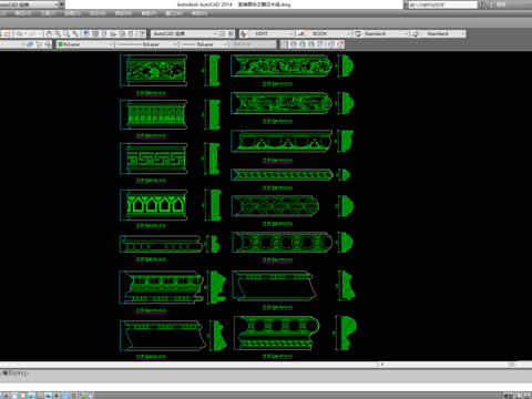  家装图块之雕花木线 