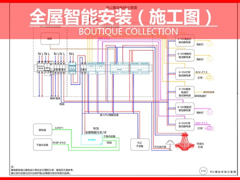  全屋智能前装图纸CAD图库 