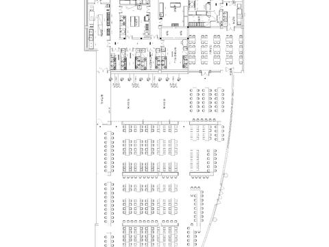  餐厅及厨房设备CAD平面图 