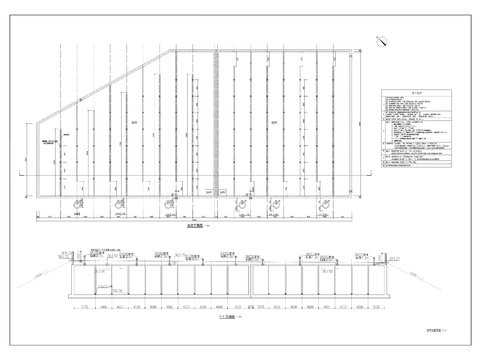  悦来水厂南输管道配套设施古木峰调节池工程cad施工图 