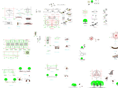  挡土景墙cad施工图 