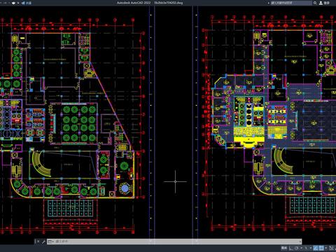  酒店大堂cad平面图 