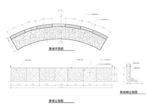  景墙cad大样图 