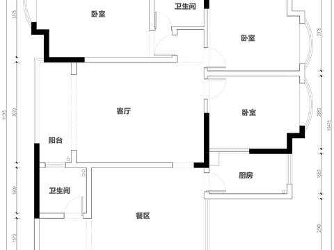  2024年101㎡通用戶型改造稿創(chuàng)新突破戶型優(yōu)化平面戶型設(shè)計(jì)cad施工圖 