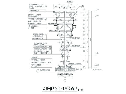  燈柱cad詳圖 