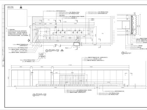  特色跌水涌泉镜面水景细部节点大样 
