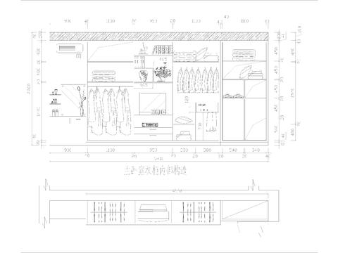  33款-室内衣柜装饰立面图例图块 