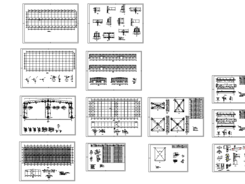  某公司仓库钢结构cad施工图 