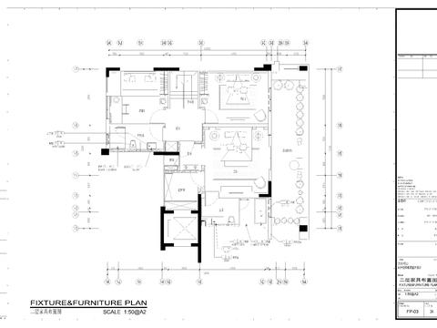  万科平层住宅CAD施工图 