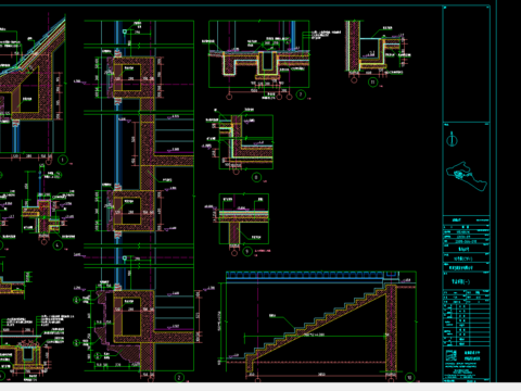  某别墅区石材装饰CAD图 
