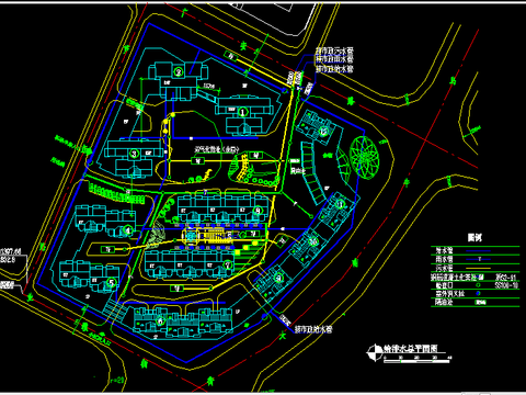  综合住宅区规划cad平面图 