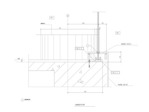  全玻璃下基座节点大样 