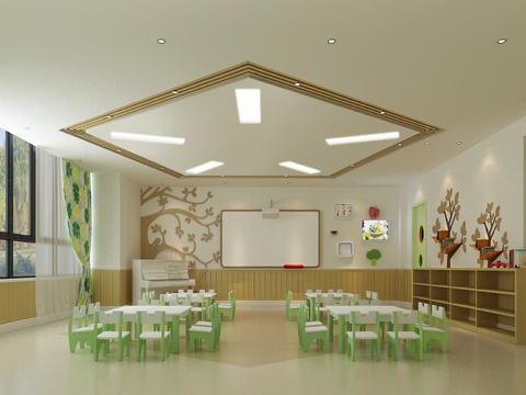  幼儿园室内cad施工图 