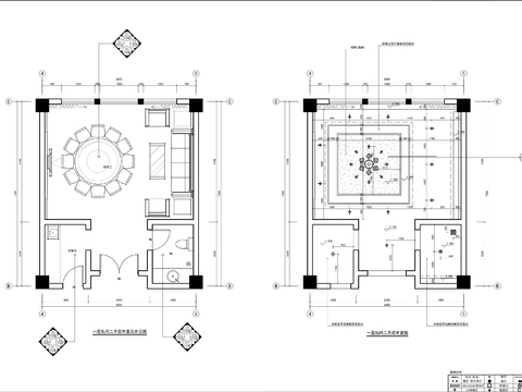  现代餐厅包间 包房cad大样图 