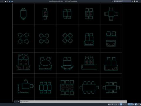  CAD西餐桌椅图块 餐桌 桌椅cad图库 