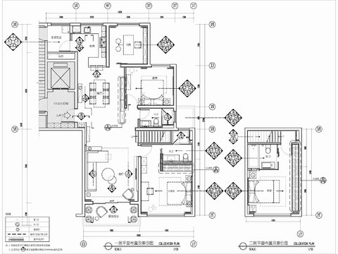  样板房cad平面图 