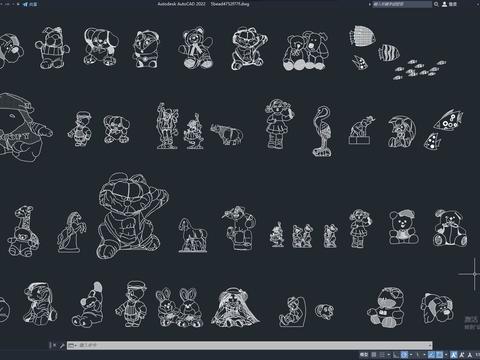  儿童玩具cad图库 