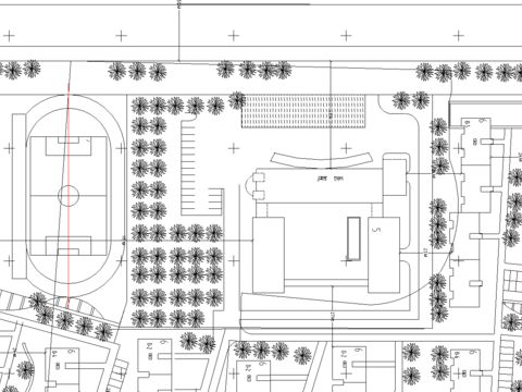  居住小區(qū)總平面cad施工圖 