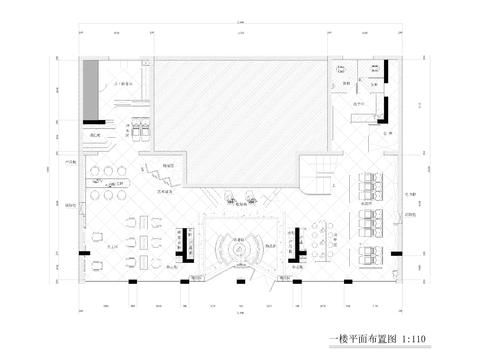  690㎡美容美發(fā) SPA養(yǎng)生館CAD施工圖 