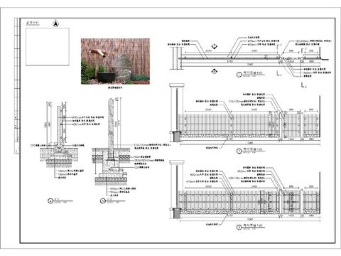  菜园篱笆细部CAD施工图 