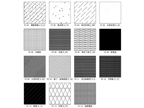  最全cad填充图案合集 