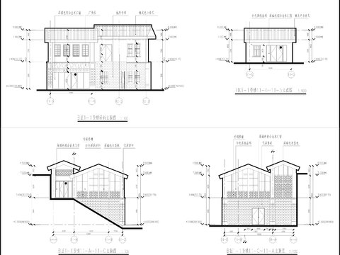  枇杷山老街區(qū)項目改造項目cad施工圖 