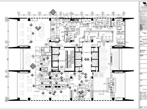  柳州丽笙酒店餐饮自助餐施工图+效果图 
