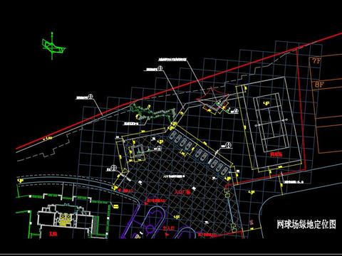  体育馆cad施工图 