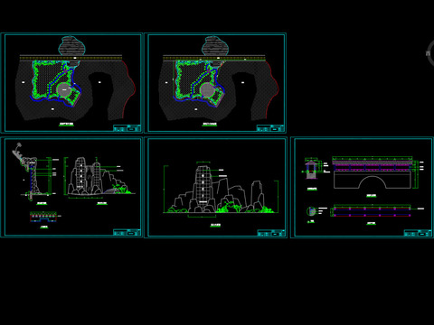  景点规划cad平面图 
