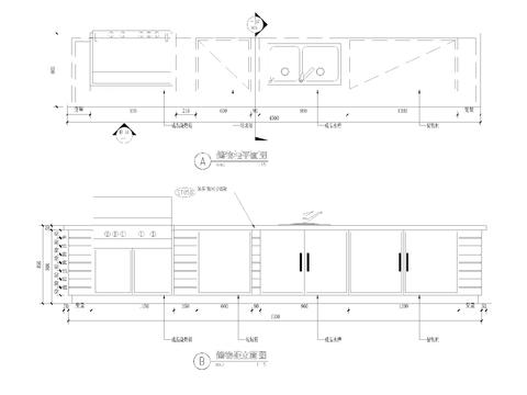  室外烧烤台施工图 