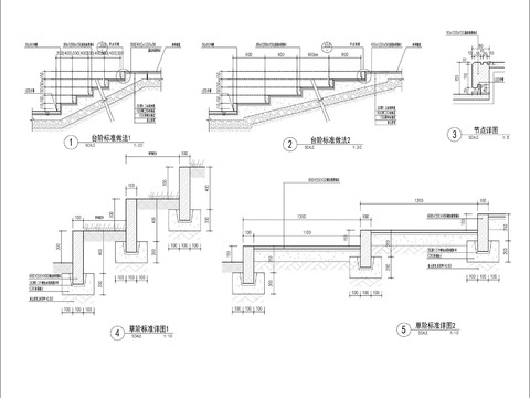  台阶标准做法cad大样图 