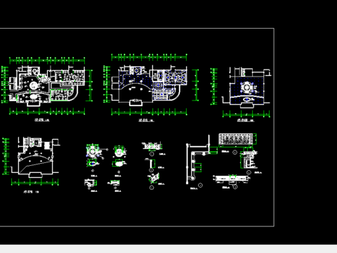  西餐厅cad平面图 