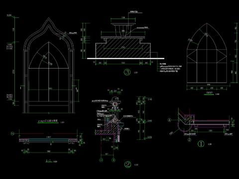 歐式觀光塔建筑CAD施工圖 