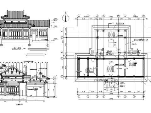  仿古建筑CAD施工图 