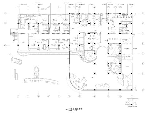  3630㎡美容院 醫(yī)美整形機(jī)構(gòu)CAD施工圖 