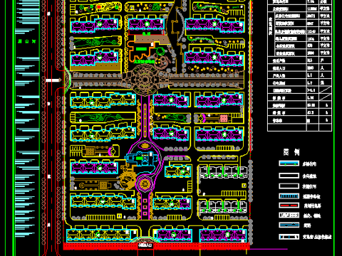  住宅小区规划cad平面图 