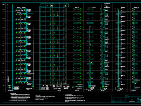  住宅小区18层住宅楼电气cad施工图 