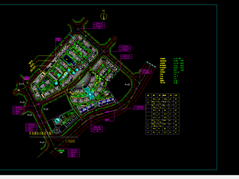  小区规划cad平面图 