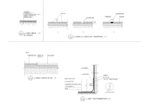  地胶拼接 地胶踢脚线cad大样图 