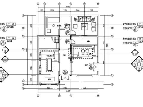 中医养生馆CAD施工图 