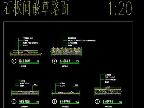  铺装大样cad图库 
