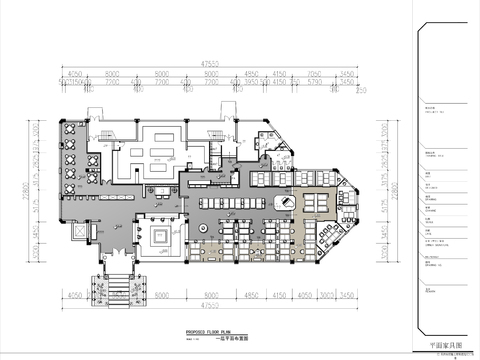  3000㎡三层酒楼cad平面图 