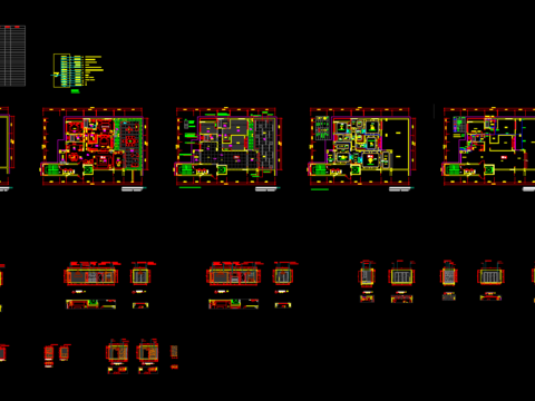  高档小区样板房全套CAD图库 