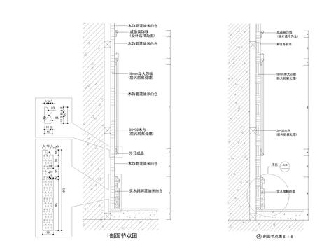  木踢脚CAD施工图 