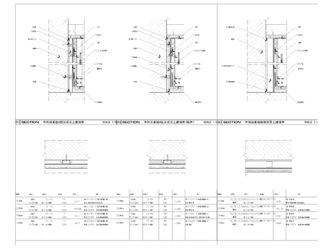  干挂木饰面深化节点cad大样图 